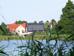 House with solar energy Stock Footage