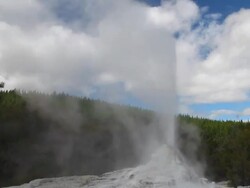 Volcanic Geyser New Zealand Stock Footage
