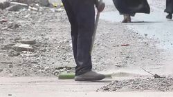 CLEAN : Amid rubble, west Mosul residents continue to flee the fighting News Clip