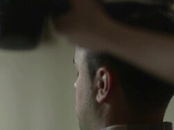 Man Drying Hair - Stock Footage Stock Footage