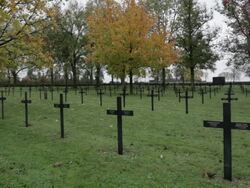SHADOWS OF WAR: Jewish graves at Fricourt German Military Cemetery Stock Footage
