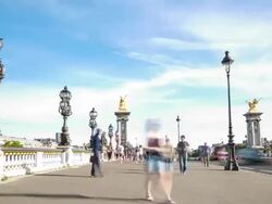 HD Time-lapse: Pont Alexandre III, Paris France Stock Footage