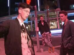 Sam Pepper and Lancifer on Worst Prank Known at Bootsy Bellows in West Hollywood Stock Footage