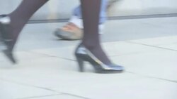 Anonymous Women Walking in High Heels News Clip