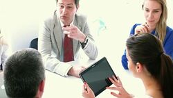 Business meeting in slo mo. Stock Footage