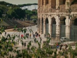 Flavian Amphitheater Coliseum of Rome HD Video Stock Footage