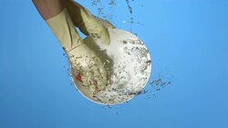 HD Super Slow-Mo: Doing The Dishes Stock Footage