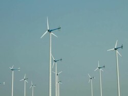 Wind Energy at Twilight Stock Footage