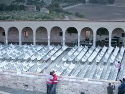 B-ROLL -  Preparation In Assisi Before Pope Francis' Visit on October 03, 2013 in Assisi, Italy. (Footage by Giulio Origlia/Getty Images) Stock Footage