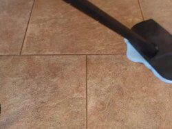 Steam Cleaning Tile Floor Stock Footage