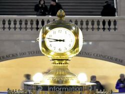 TIME LAPSE: Grand Central Terminal Clock, New York Stock Footage