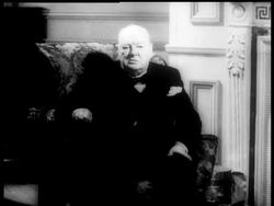 THE NEWSREEL ASSOCIATION HAVING OFFERED EQUAL FACILITIES TO THE THREE POLITICAL PARTIES, PRESENT IN THIS ISSUE OF BRITISH MOVIETONE NEWS AN INTERVIEW WITH MR CHURCHILL. News Clip