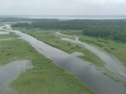 MS POV AERIAL Shot of mississippi river / Minneapolis, Minnesota, United States  Stock Footage