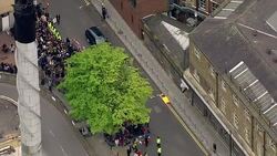 Royal Family depart St Marys Lindo Wing and journey home Aerials News Clip