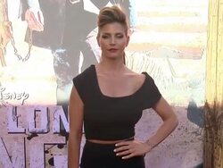 Charisma Carpenter at "The Lone Ranger" Los Angele Stock Footage