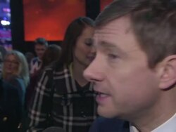 INTERVIEW - Martin Freeman on the film, the franchise coming to an end at 'The Hobbit: The Battle of the Five Armies' World Premiere Stock Footage