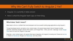 Migrating to Angular 2 (Video 3) Instructional Video