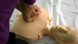 CPR training Stock Footage