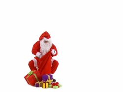 Santa With Presents Stock Footage