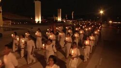 CLEAN : Buddhist monks celebrate Makha Bucha Day at temple near Bangkok News Clip