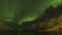 Aurora Borealis, Northern Lights, Troms region, Norway Stock Footage