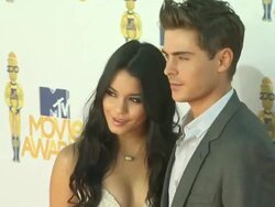 Vanessa Hudgens, Zac Efron at the 2010 MTV Movie Awards at Universal City CA. (Footage by WireImage Video/GettyImages) Stock Footage