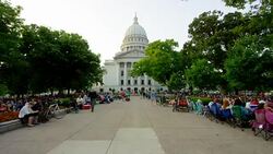 June 2015 Madison: Wisconsin State Capitol time-lapse - RED Dragon Stock Footage