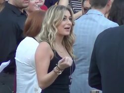 Alexa Vega greets fans at the To Do List Premiere Stock Footage