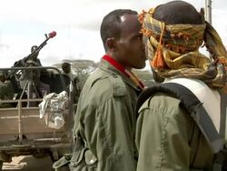 Somali militia men Stock Footage