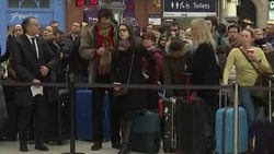 Commuters at Victoria Station News Clip