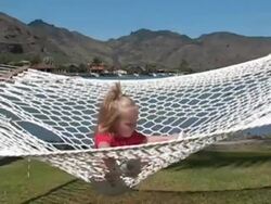 Toddler in a hammock. Stock Footage