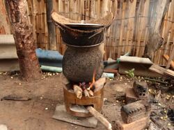 Sticky Rice steaming pot Stock Footage