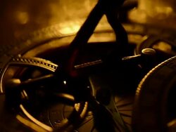 Reflections on sundial compass Stock Footage