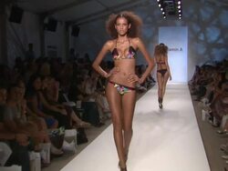 MBFW Miami Swim 2010 Collection - Vitamin A - Runway Stock Footage