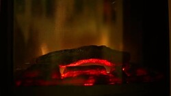 Burning Wood In The Fireplace Stock Footage