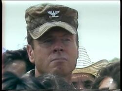 President Jose Napoleon Duarte inaugurates new bridge along El Salvador/Honduran border News Clip