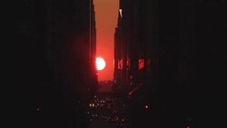 Manhattanhenge Sunset Stock Footage