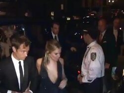 Jude Law and Sienna miller at the Jean Georges restaurant after party for the Metropolitan Museum of Art Costume Gala in New York at the Celebrity Sightings in New York at New York NY. (Footage by WireImage Video/GettyImages) Stock Footage