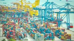 Cargo container shipping Stock Footage