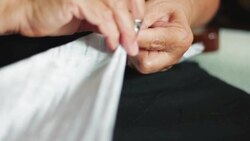 Hand sewing Stock Footage