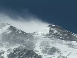 MS CU Snowy pinnacle in Himalayas / YamanouchiÂŒÃ¦, NaganoÂŒÃ¦, Japan Stock Footage