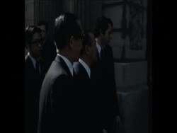 SYND 7-4-74 TANAKA GOES TO US EMBASSY TO MEET NIXON News Clip