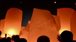 Loi Krathong Traditional Festival. Stock Footage