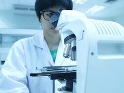 Scientist and Lab experiment Stock Footage
