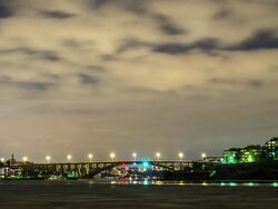 City Bridge At Night Stock Footage