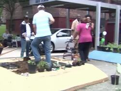 ATMOSPHERE: participants and guests at "Be Amazing" Stand Up Volunteer Initiative - Brooklyn Stock Footage