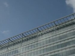 Building cloud reflection, time lapse Stock Footage