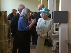 The Queen Visits the Yorkshire Museum News Clip