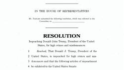 Articles of impeachment against Donald Trump News Clip