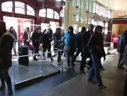 Ellis Island Re-Opens To Public One Year After Hurricane Sandy Stock Footage